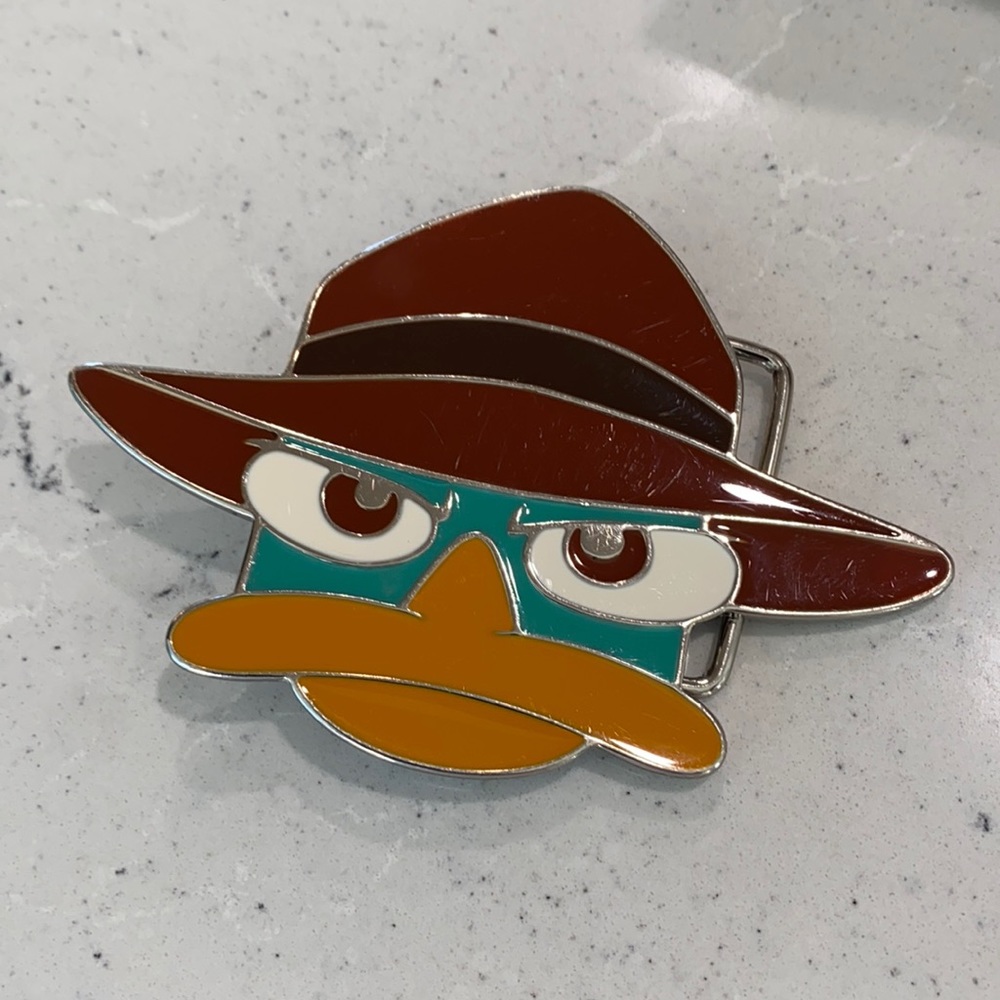 Phineas and Ferb Perry the Platypus belt buckle! Nwot!